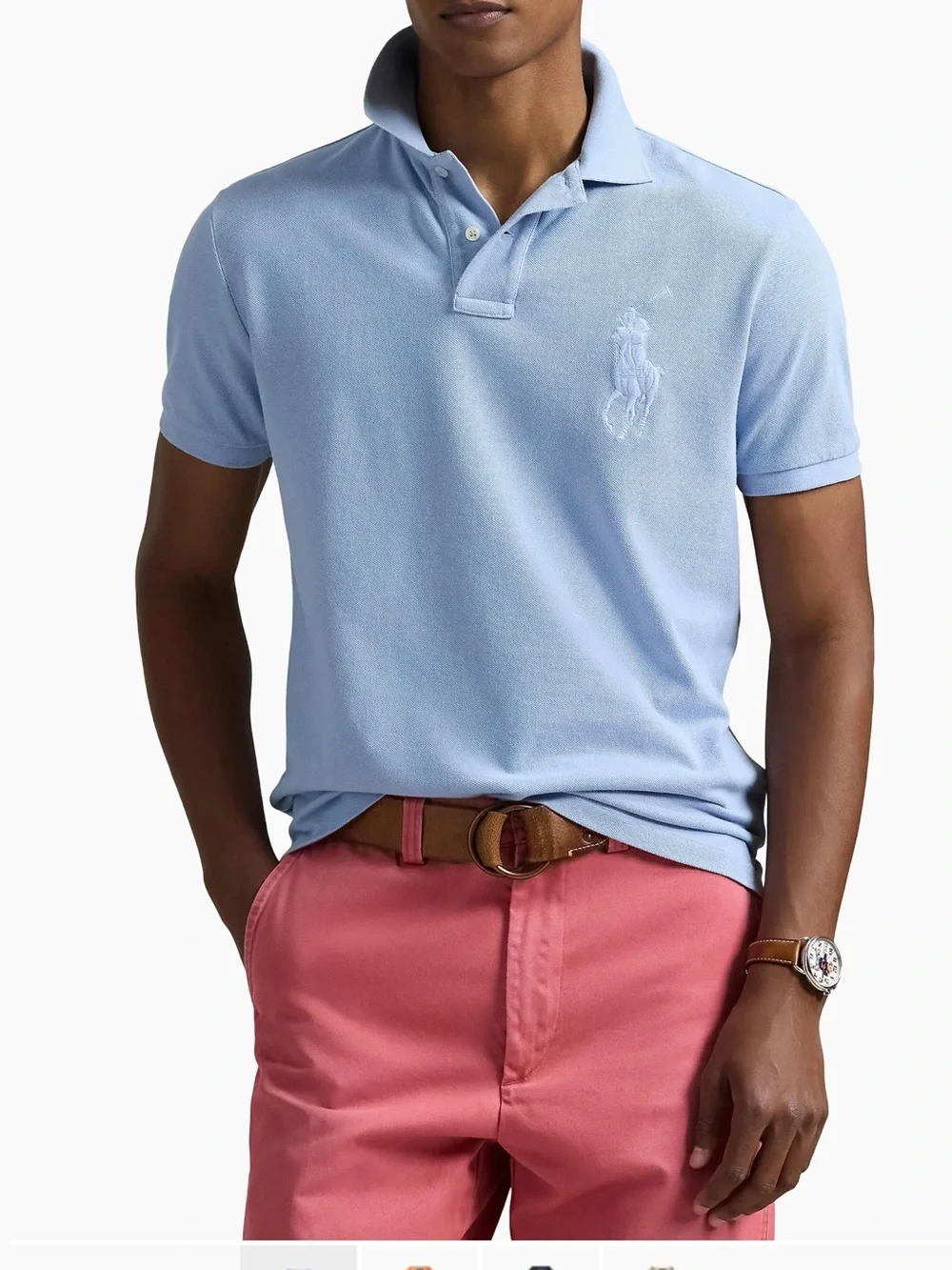 Polo Ralph Lauren Mens 2XL Big Pony Classic Fit Polo Shirt, Blue Nwt